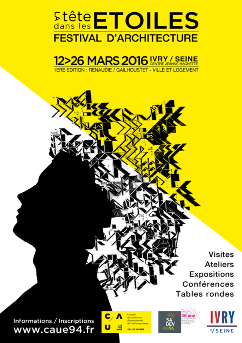 Affiche du festival "La tête dans les étoiles", Ivry-sur-Seine, mars 2016